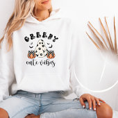 Retro Coquette Creepy Cute Vibes Halloween Hoodie