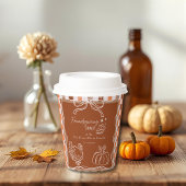 Retro Coquette Friendsgiving dinner Thanksgiving Papieren Bekers