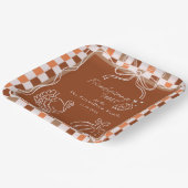 Retro Coquette Friendsgiving dinner Thanksgiving Papieren Bordje (Gebogen)