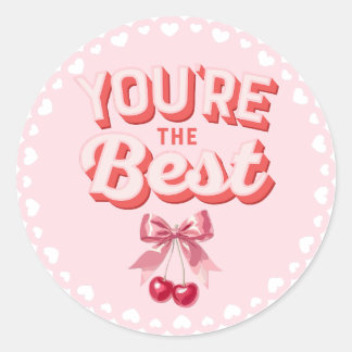 Retro Coquette Kers You're The Best Sticker