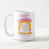 Retro coquette lint potlood wiskunde docent koffiemok (Links)