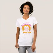 Retro coquette lint potlood wiskunde docent t-shirt (Voorkant volledig)
