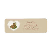 Retro  Coquette Pastel Baby Dieren Bunny Etiket (Voorkant)