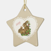 Retro Coquette Pastel Baby Dieren Bunny Keramisch Ornament (Links)