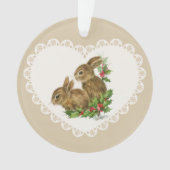 Retro Coquette Pastel Baby Dieren Bunny Ornament (voorkant)