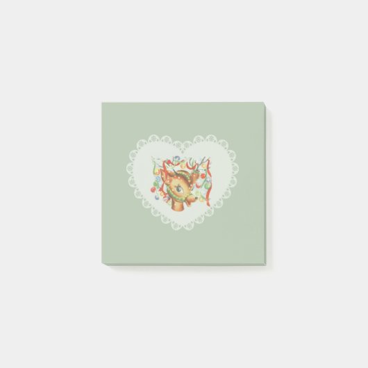 Retro  Coquette Pastel Baby Dieren Herten Post-it® Notes (Voorkant)