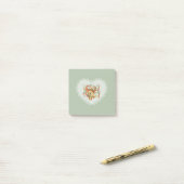 Retro  Coquette Pastel Baby Dieren Herten Post-it® Notes (Op bureau)