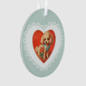 Retro Coquette Pastel Baby Dieren Hond Ornament (voorkant)