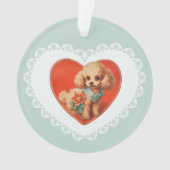 Retro Coquette Pastel Baby Dieren Hond Ornament (voorkant)