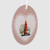 Retro  Coquette Pastel Baby Dieren Kat Ornament (voorkant)