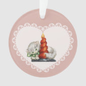 Retro  Coquette Pastel Baby Dieren Kat Ornament (voorkant)