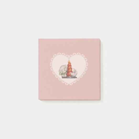 Retro  Coquette Pastel Baby Dieren Kat Post-it® Notes (Voorkant)