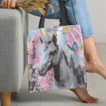 Retro Coquette Roze en Blauwe Eenhoorn Collage Tote Bag<br><div class="desc">Voeg een grillige touch toe aan uw ruimte met dit esthetische ontwerp van de kokette met een majestueuze eenhoorn tegen een dromerige achtergrond van pasteltinten en bloemen. De retro collage combineert een magisch wezen met gedurfde, artistieke elementen, waardoor een betoverend visueel beeld ontstaat. Perfect voor het toevoegen van een speelse...</div>