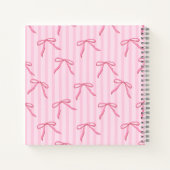 Retro Coquette Silver Disco ball Pink Ribbon Notitieboek (Achterkant)