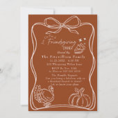 Retro Coquette Vriendschapsdiner Kaart (Voorkant)