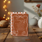 Retro Coquette Vriendschapsdiner Kaart