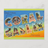 Retro Coral Gables Florida Briefkaart (Voorkant)