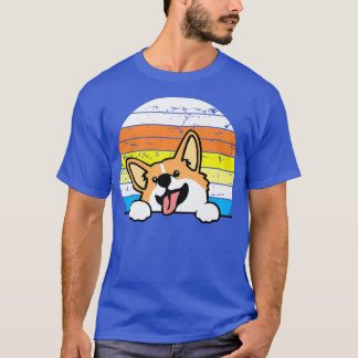 Retro  Corgi, cadeaus voor een Hondenliefhebber, C T-shirt