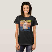 Retro Corgi Ew, Mensen Corgi Loves Hond T-shirt (Voorkant volledig)