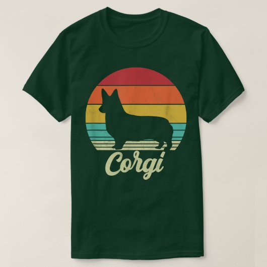 Retro Corgi-hondliefhebber T-shirt (Design voorkant)