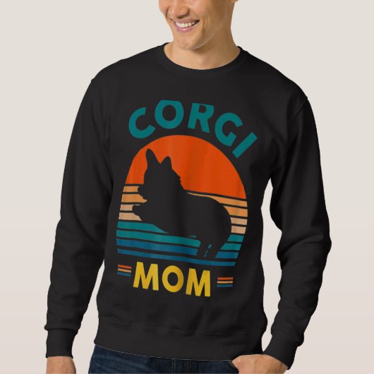 Retro Corgi Moeder Hond Moeder Huisdier Eigenaar   Trui (Voorkant)