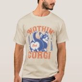 Retro Corgi Niets dan Corgi Butt stijl T-shirt (Voorkant)