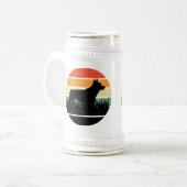 Retro Corgi Sunset Bierpul (Voorkant links)