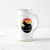 Retro Corgi Sunset Bierpul (Voorkant rechts)