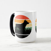 Retro Corgi Sunset Magische Mok (Voorkant links)