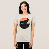 Retro Corgi Sunset Tri-Blend Shirt (Voorkant volledig)