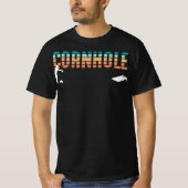 Retro Cornhole Funny Party spel T-shirt (Voorkant)
