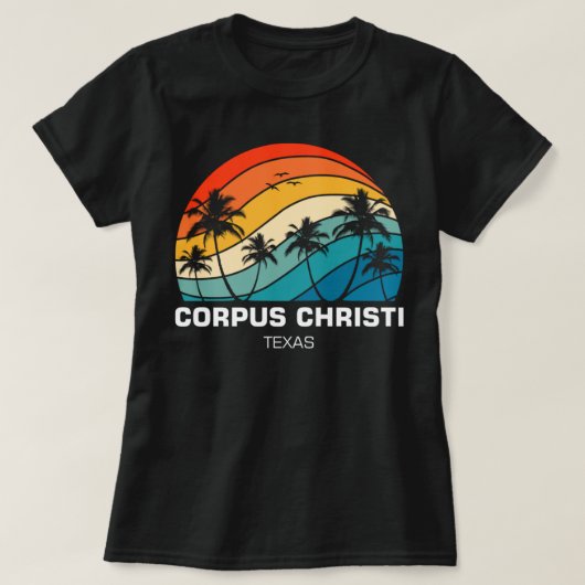 Retro Corpus Christi Beach Texas TX  Vacati T-shirt (Design voorkant)