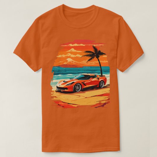 Retro Corvette T-shirt (Design voorkant)