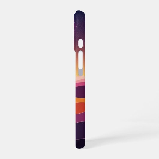 Retro Cosmic Hills iPhone 16 Hoesje (Linkerkant)