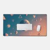 Retro Cosmic Moon and Stars Bureaumat (Keyboard & Muis)