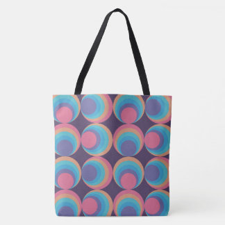 Retro Cosmic Orbit Tegels Tote Bag