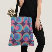 Retro Cosmic Orbit Tegels Tote Bag (Dichtbij)