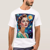 Retro Cosmic Space Beauty TShirt esthetiek (Voorkant)