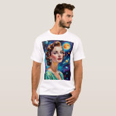Retro Cosmic Space Beauty TShirt  esthetiek (Voorkant volledig)