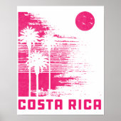 Retro Costa Rica Beach Surfing Wave  Poster (Voorkant)