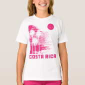 Retro Costa Rica Beach Surfing Wave T-shirt (Voorkant)