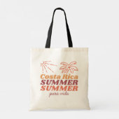 Retro Costa Rica Zomer Souvenir Tote Bag (Achterkant)