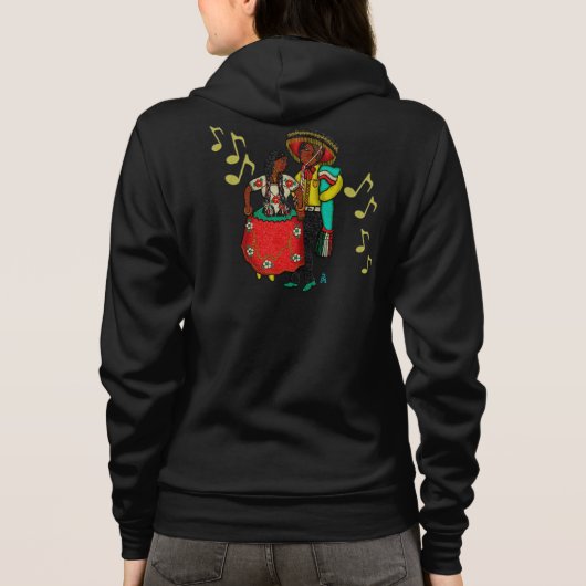 Retro Costumed Mexicaanse dansers Hoodie (Achterkant)