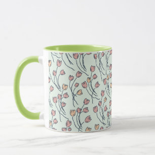 Retro Cottage Schets Tulpen Cottage Sage Mok