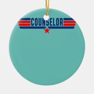 Retro Counselor Funny School Counselor Life Keramisch Ornament