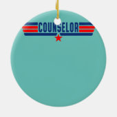 Retro Counselor Funny School Counselor Life Keramisch Ornament (Achterkant)