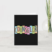 Retro Counselor Terug naar School Kleurrijke Grafi Kaart (Voorkant)