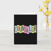 Retro Counselor Terug naar School Kleurrijke Grafi Kaart (Gele Bloem)