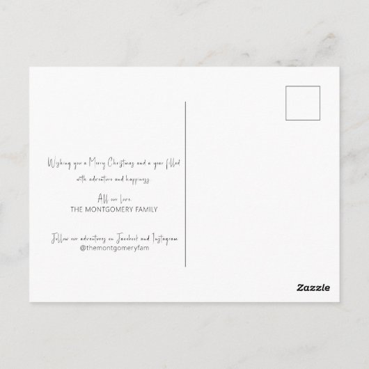 Retro Country Camper Merry Kaart met kerstmis (Achterkant)