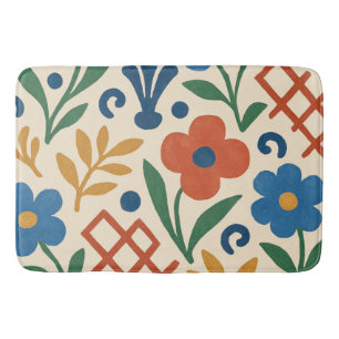 Retro Country Floral Trellis Patroon Badmat